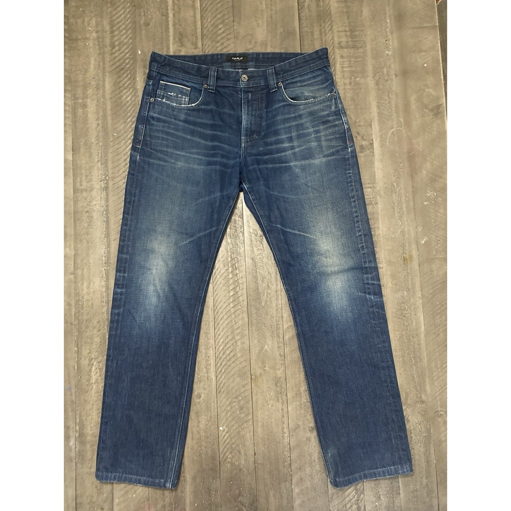 Men's HAALA Denim Gino Selvedge DENIM 34x34(33 Inseam) Handmade In USA BLUE JEAN